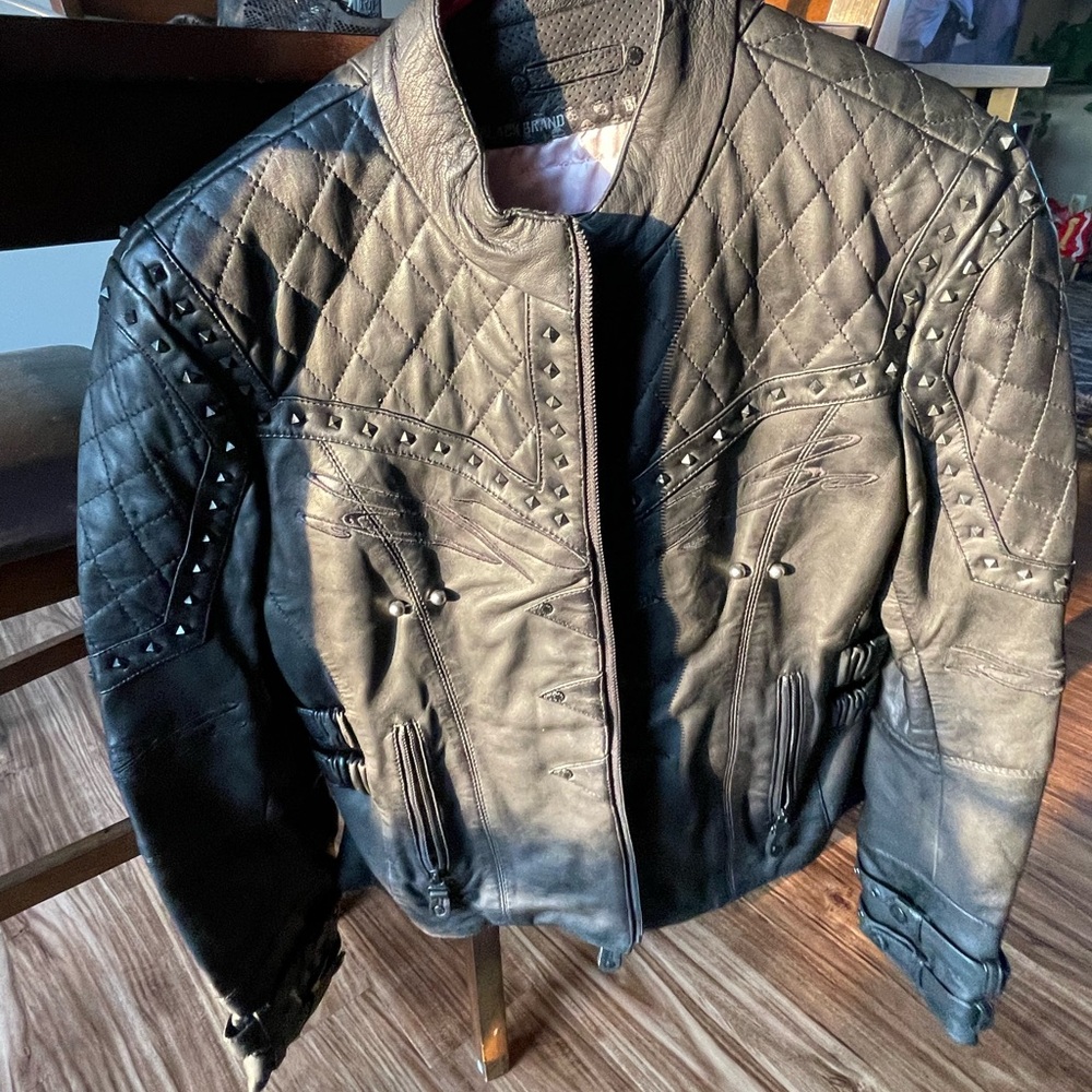 Black Studded Leather Jacket